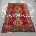 tappeto persiano meshkin lana su cotone color rosso arancio 233x149 cm
