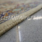 tappeto persiano tabriz 50 raj fondo chiaro da salotto colori tenui 280x187 cm-lana su cotone