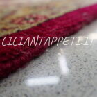 grande tappeto persiano tabriz fondo rosso senza il medaglione da salotto 347x247 cm firmato
