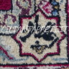 grande tappeto persiano tabriz fondo rosso senza il medaglione da salotto 347x247 cm firmato