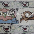 antico tappeto persiano tabriz da salotto fondo avorio decorativo 275x165 cm lana su cotone