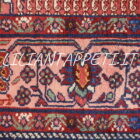 antico tappeto persiano tafresh elegante da salotto 190x132 cm lana su cotone fondo rosso salmone e bordura color dughi