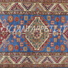 tappeto passatoia fondoletto kazak afghano azzurro 219x77 cm