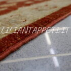 fondoletto-passatoia afghano ziegler per corridoio fondo rosso lana su cotone 245x80 cm