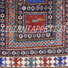kazak borcialu antico a cassettoni tappeto caucaso fine ottocento 226x127 cm in lana