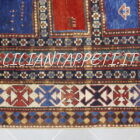 kazak borcialu antico a cassettoni tappeto caucaso fine ottocento 226x127 cm in lana