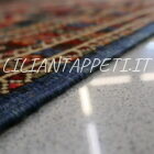 tappeto caucasico kuba antico fondo blu da salotto tutto lana 181x127 cm motivo bukhara