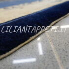 Antico tappeto Pechino cinese fondo azzurro annodato a mano 350x278 cm lana su cotone