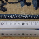 Antico tappeto Pechino cinese fondo azzurro annodato a mano 350x278 cm lana su cotone