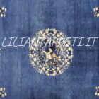 Antico tappeto Pechino cinese fondo azzurro annodato a mano 350x278 cm lana su cotone