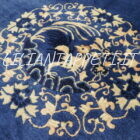 Antico tappeto Pechino cinese fondo azzurro annodato a mano 350x278 cm lana su cotone