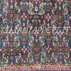 vecchio tappeto persiano Qashqai Kashkuli fondo verde con motivo Herati, lana su cotone, Persia meridionale 297x218 cm