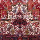 Grande tappeto persiano Heriz vecchio lana su cotone 460x350 cm rosso avorio