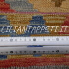 passatoia fondoletto kilim afghano da corridoio multicolore 175x62 cm