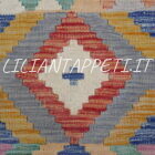 passatoia fondoletto kilim afghano da corridoio multicolore 175x62 cm