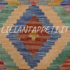 passatoia fondoletto kilim afghano da corridoio multicolore 175x62 cm