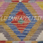passatoia fondoletto kilim afghano da corridoio multicolore 175x62 cm