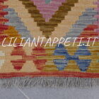 passatoia fondoletto kilim afghano da corridoio multicolore 175x62 cm