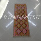 passatoia fondoletto kilim afghano da corridoio multicolore 169x64 cm