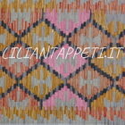 passatoia fondoletto kilim afghano da corridoio multicolore 169x64 cm