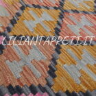 passatoia fondoletto kilim afghano da corridoio multicolore 169x64 cm