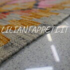 passatoia fondoletto kilim afghano da corridoio multicolore 169x64 cm
