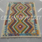 piccolo kilim afghano annodato a mano in lana 116x91 cm