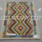 piccolo kilim afghano annodato a mano in lana 116x91 cm