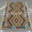 piccolo kilim afghano annodato a mano in lana 116x91 cm
