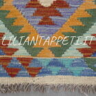 piccolo kilim afghano annodato a mano in lana 116x91 cm