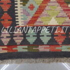 piccolo kilim afghano annodato a mano in lana 121x85 cm