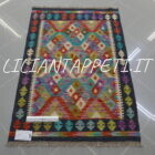 piccolo kilim afghano annodato a mano in lana 121x85 cm