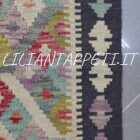 piccolo kilim afghano annodato a mano in lana 121x85 cm