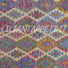 kilim afghano da salotto multicolore fondo avorio in lana 251x192 cm