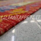 kilim afghano da salotto multicolore colori allegri in lana 241x215 cm
