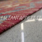 kilim afghano da salotto multicolore colori allegri in lana 245x204 cm