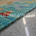 passatoia fondoletto kilim afghano da corridoio multicolore 145x60 cm