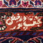 tappeto persiano khorasan mashad Firmato 352x303 cm fondo rosso floreale