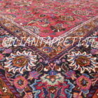 tappeto persiano khorasan mashad Firmato 352x303 cm fondo rosso floreale