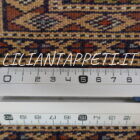 tappeto pakistano kashmir lana su cotone usato 254x190 cm color verde avorio