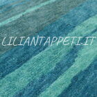 tappeto tibetano monocolore gabbeh verde in lana 203x140 cm