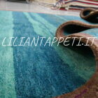 tappeto tibetano monocolore gabbeh verde in lana 203x140 cm