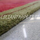 tappeto tibetano monocolore gabbeh rosso in lana 207x143 cm