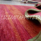 tappeto tibetano monocolore gabbeh rosso in lana 207x143 cm