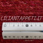 tappeto tibetano monocolore gabbeh rosso in lana 207x143 cm