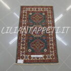 Scendiletti afghani orientali kazak verdi per camera da letto 128x78-126x79 cm