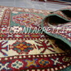 Scendiletti afghani orientali kazak verdi per camera da letto 128x78-126x79 cm