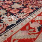 tappeto caucaso karabagh antico fondo nero in lana 382x102 cm motivo herati
