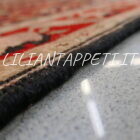 tappeto caucaso karabagh antico fondo nero in lana 382x102 cm motivo herati
