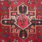 tappeto fondoletto persiano gharaje fondo rosso 210x74 cm lana su cotone
